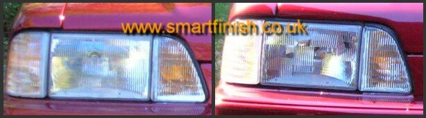 Headlight Restoration Before and After - Ford