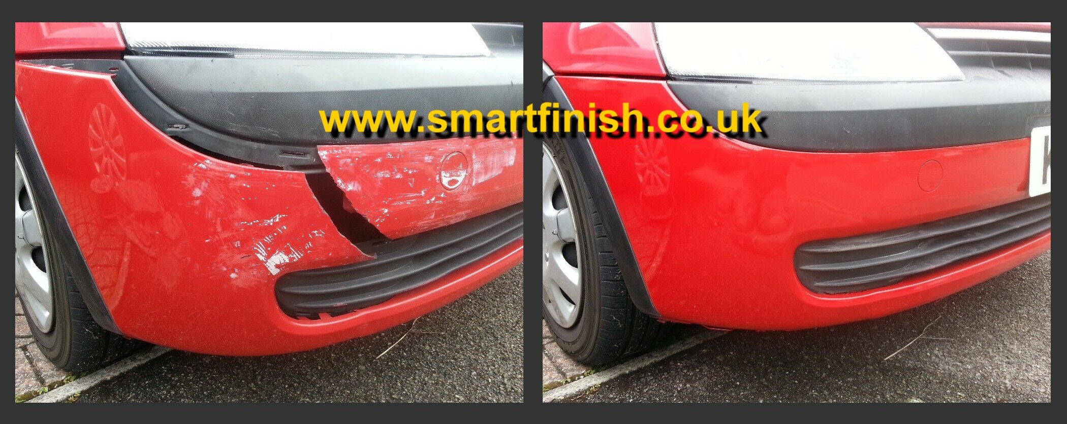 Vauxhall Corsa Bumper Repair - Before and After .JPG